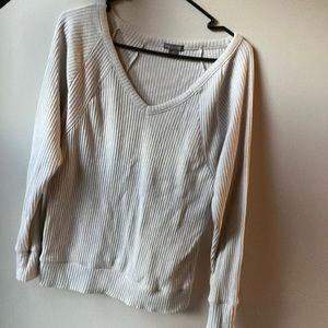 Cream V Neck Sweater